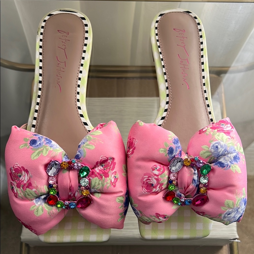 Betsey Johnson Pink Floral Women's Sandals